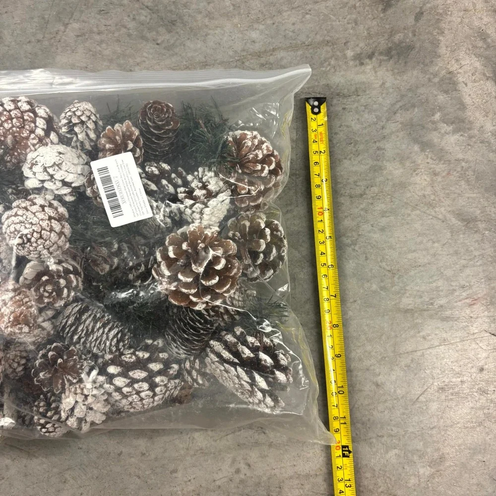 Whaline 170 Pc Snow Pine Cones Berries Greenery Christmas Craft Fillers New